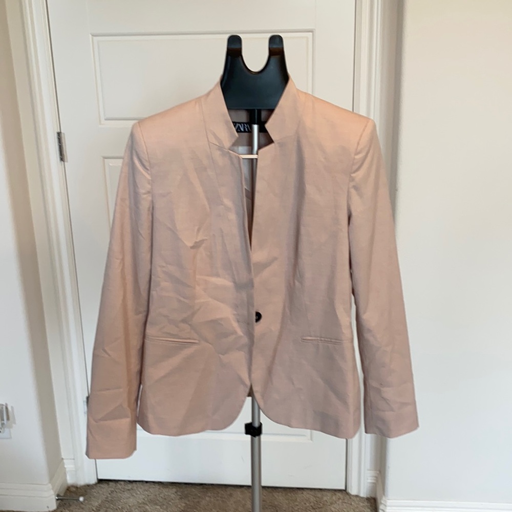 Zara Light Pink Blazer Size 8